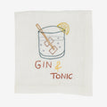 The Annabel Trends Gin & Tonic Cocktail Napkin on a blank background
