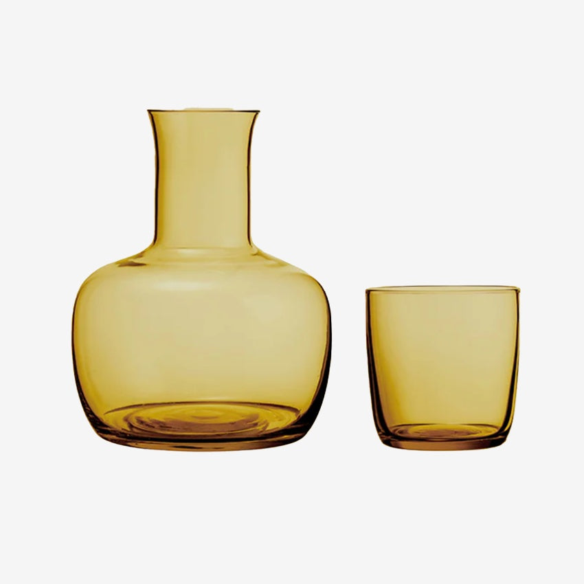 Bulb Water Carafe & Tumbler Set | Amber