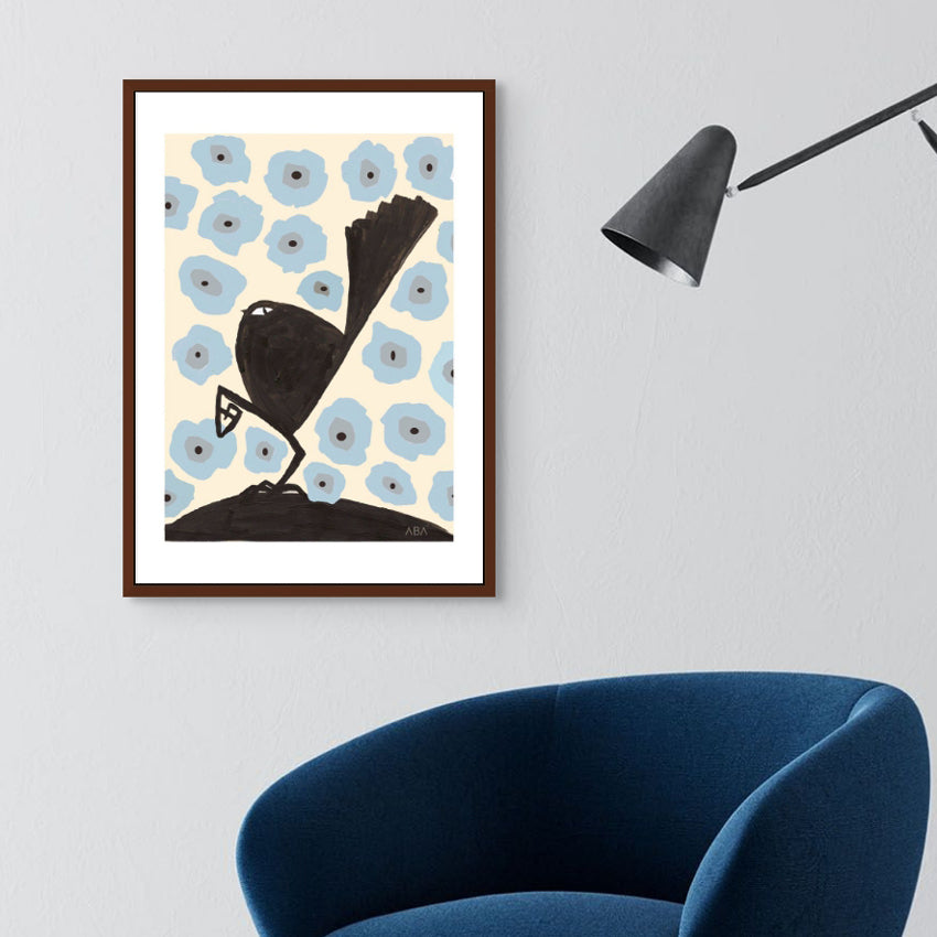 Art Print | Bird March | Blue