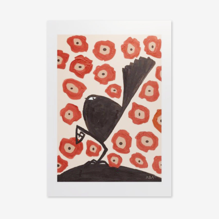 Art Print | Bird March | Orange