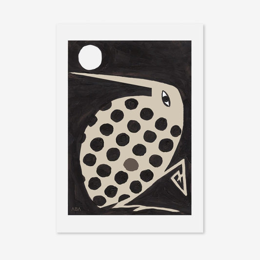 Art Print | Spotted Kiwi | Beige