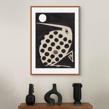 Art Print | Spotted Kiwi | Beige