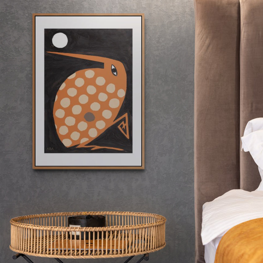 Art Print | Spotted Kiwi | Orange