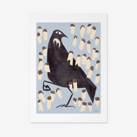 Art Print | Tūī Bird | Blue