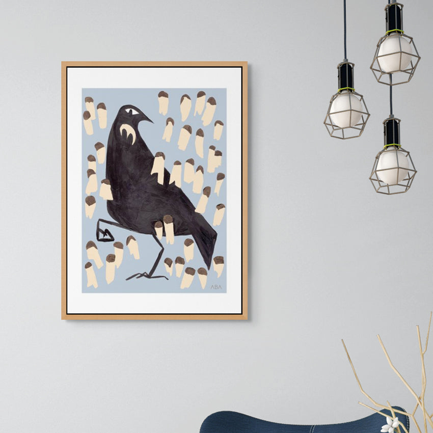 Art Print | Tūī Bird | Blue