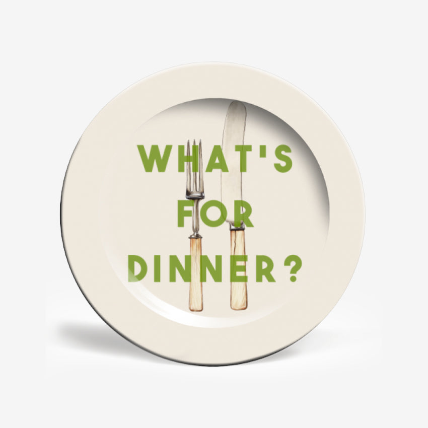 What's For Dinner Plate | Large