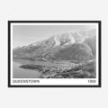 The ARTORY Queenstown 1950 Art Print in a black frame