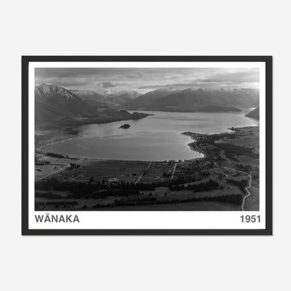 The ARTORY Wanaka 1951 Art Print in a black frame