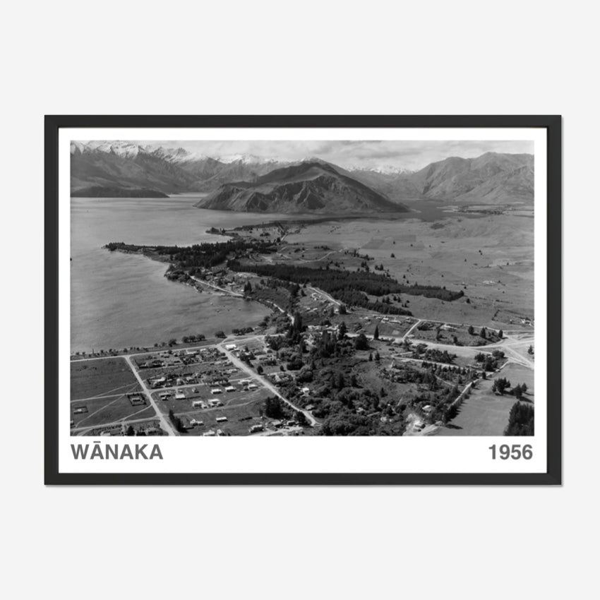 The ARTORY Wanaka 1956 Art Print in a black frame