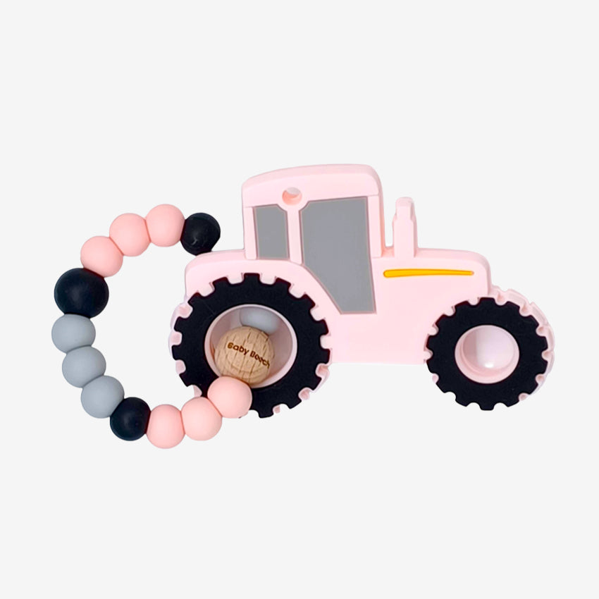 Baby Beech Pink Tractor Baby Teether