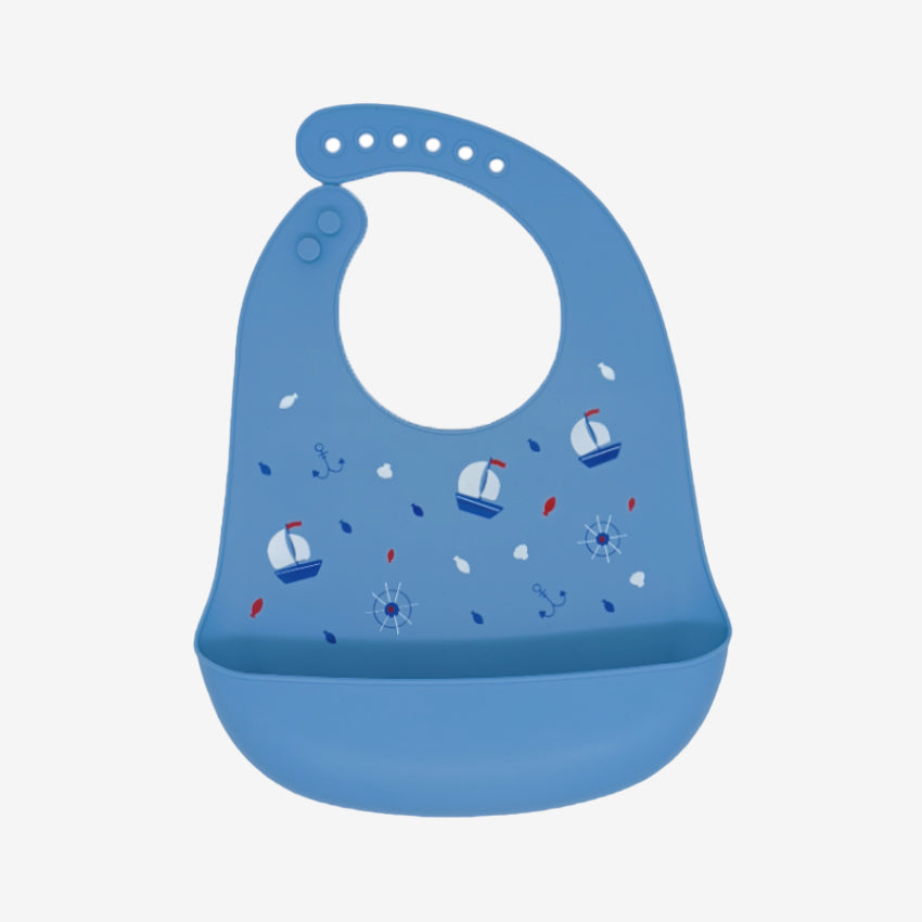 The Baby Beech Boats Silicone Bib 