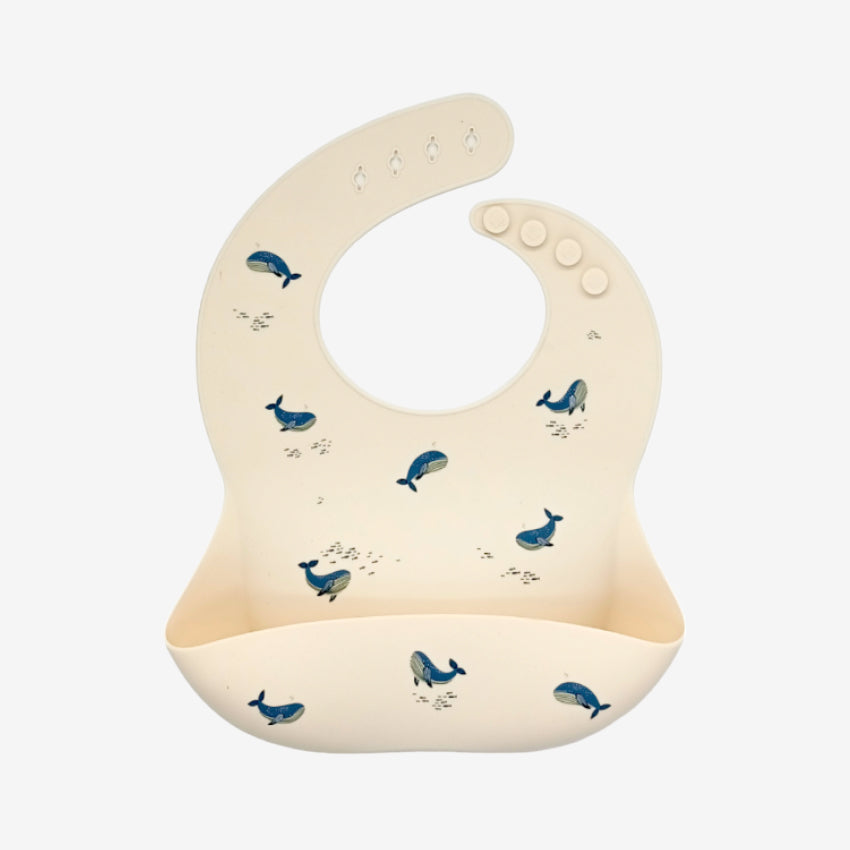 The Baby Beech Whale Silicone Bib 