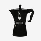 The Bialetti Moka Exclusive Coffee Pot 6 cup size in Black