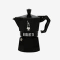 The Bialetti Moka Exclusive Coffee Pot 3 cup size in Black 
