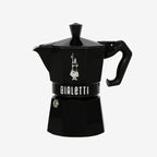 The Bialetti Moka Exclusive Coffee Pot 3 cup size in Black 