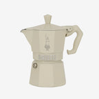 The Bialetti 3 Cup size Moka Exclusive Coffee Maker in Cream
