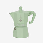 The Bialetti 3 cup size Moka Exclusive Coffee Maker in Green