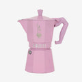 The Bialetti 6 cup size Moka Exclusive Coffee Maker in Pink
