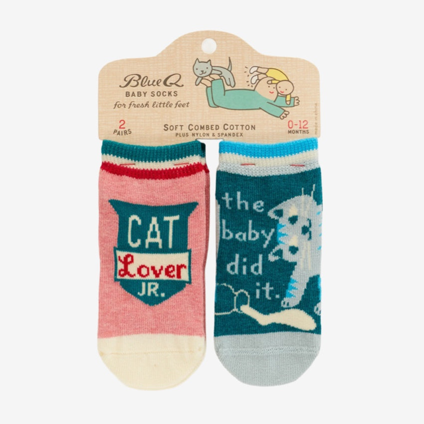 Baby Sock Duo | Cat Lover / Baby Did It