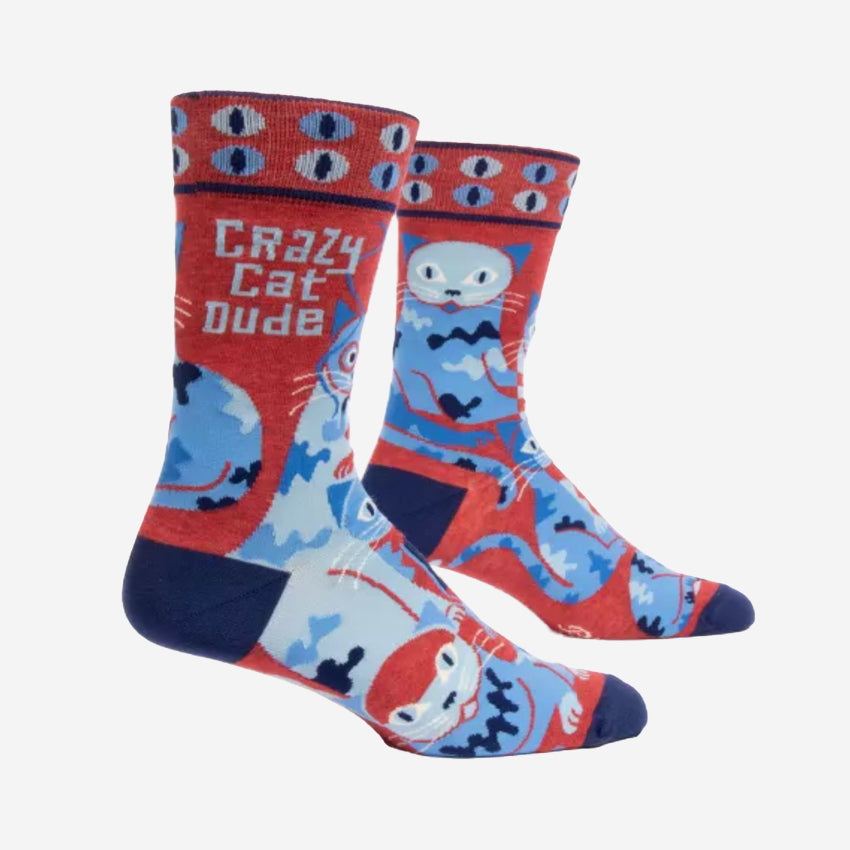 Mens Socks | Crazy Cat Dude