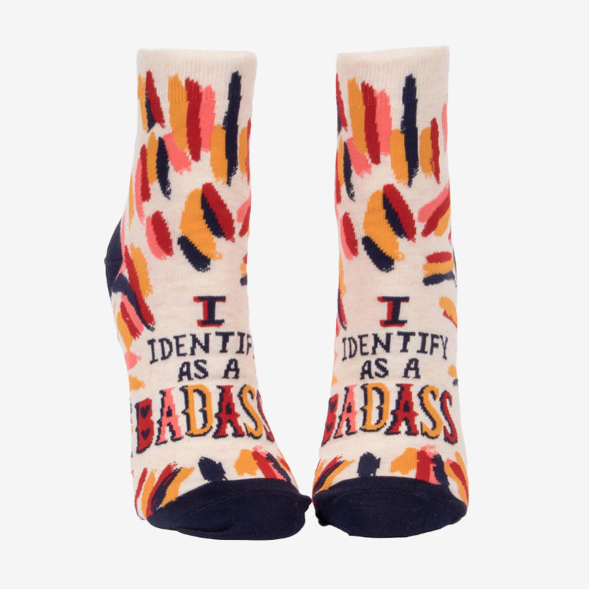 Womens Ankle Socks | I Identify as a Badass