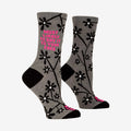The Blue Q Most Likely To Say It To Your Face Womens Socks on a blank background