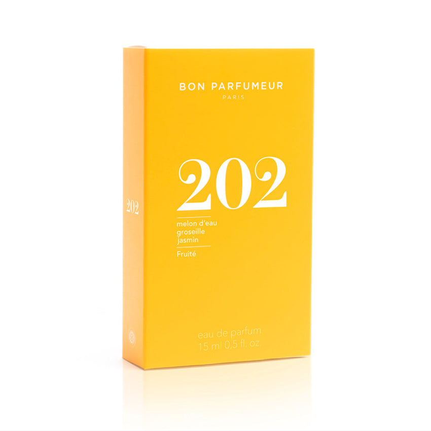 The box of the 15ml Bon Parfumeur Eau De Parfum Fruity 202 on a blank background