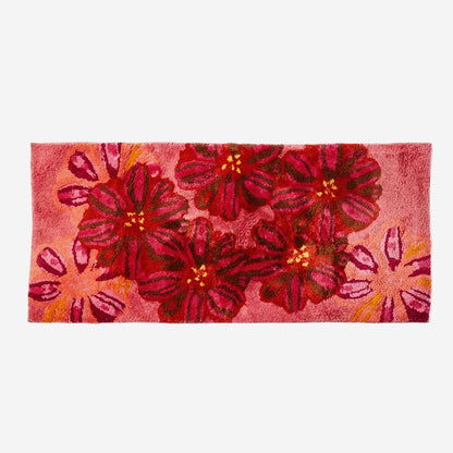 Bonnie and Neil Long Candy Pink  Bath Mat on a blank background