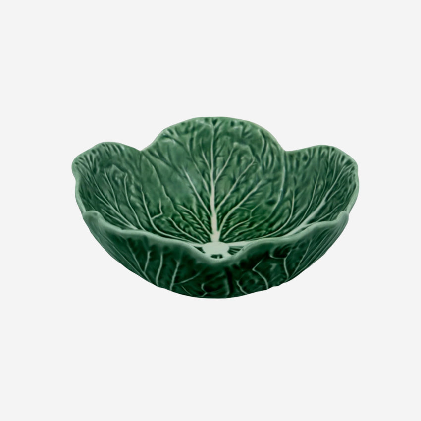 The Bordallo Pinheiro Cabbage Bowl in 17.5 size on a blank background