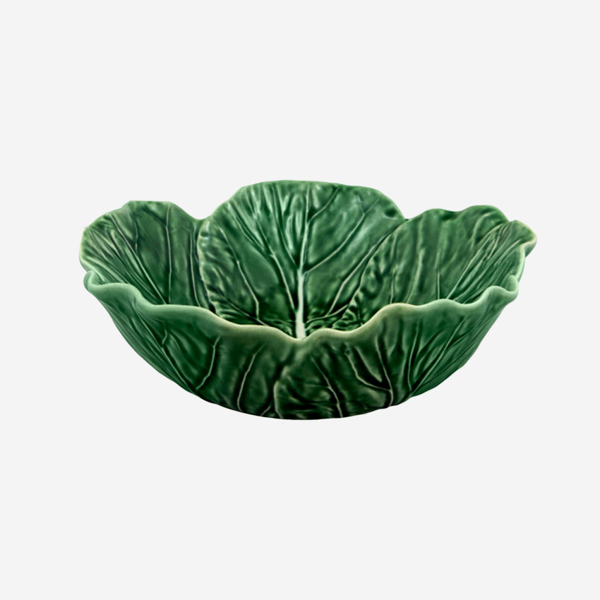 The Bordallo Pinheiro Cabbage Bowl in 22.5 size on a blank background