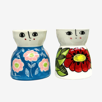Two of the Borrowed Earth Doll Vases