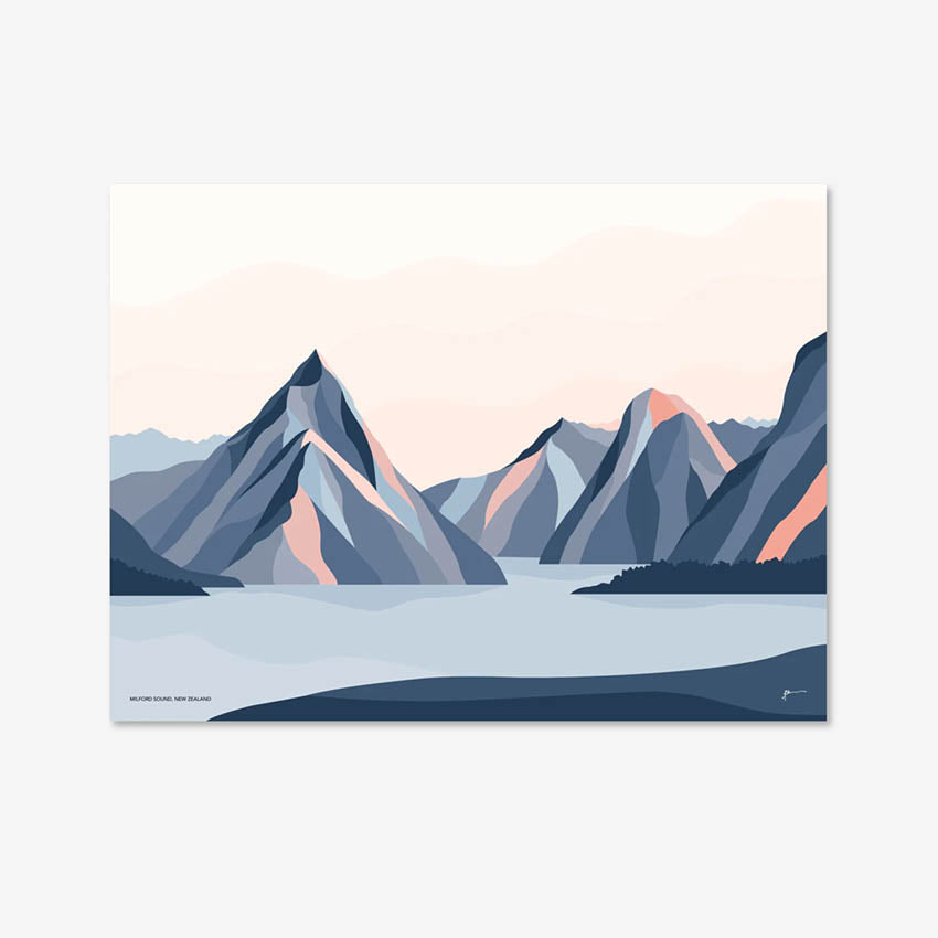 The Bridget Hall Milford Sound Art Print