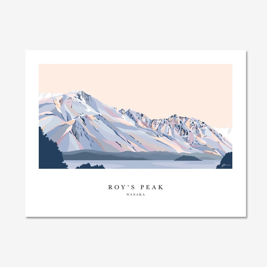 The Bridget Hall Designs Roys Peak Hike Print 