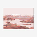 The Bridget Hall Design Treble Cone View Art Print on a grey background