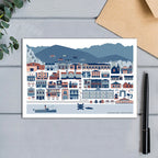 The Bridget Hall Queenstown Township Gift Card next to a pen and envelope