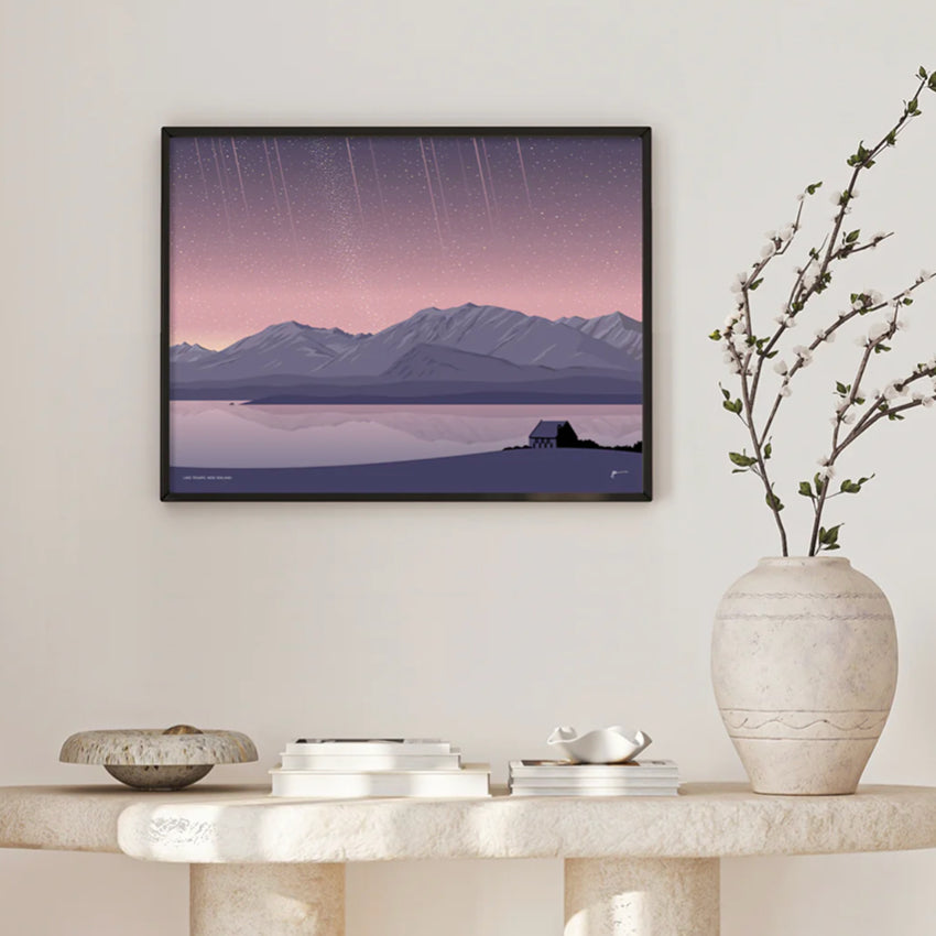 Tekapo Night Sky Art Print
