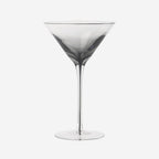The Broste Copenhagen Martini Glass in Smoke on a blank background