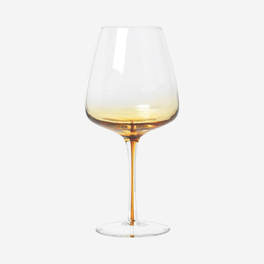 Amber Red Wine Glass