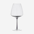 The Broste Copenhagen Red Wine Glass in Smoke on a blank background