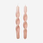 The Broste Copenhagen Twist Candles in Moonlight Haze on a blank background
