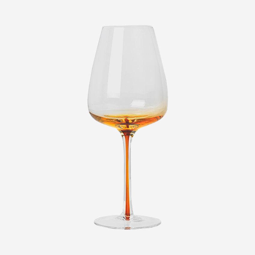 Amber White Wine Glass