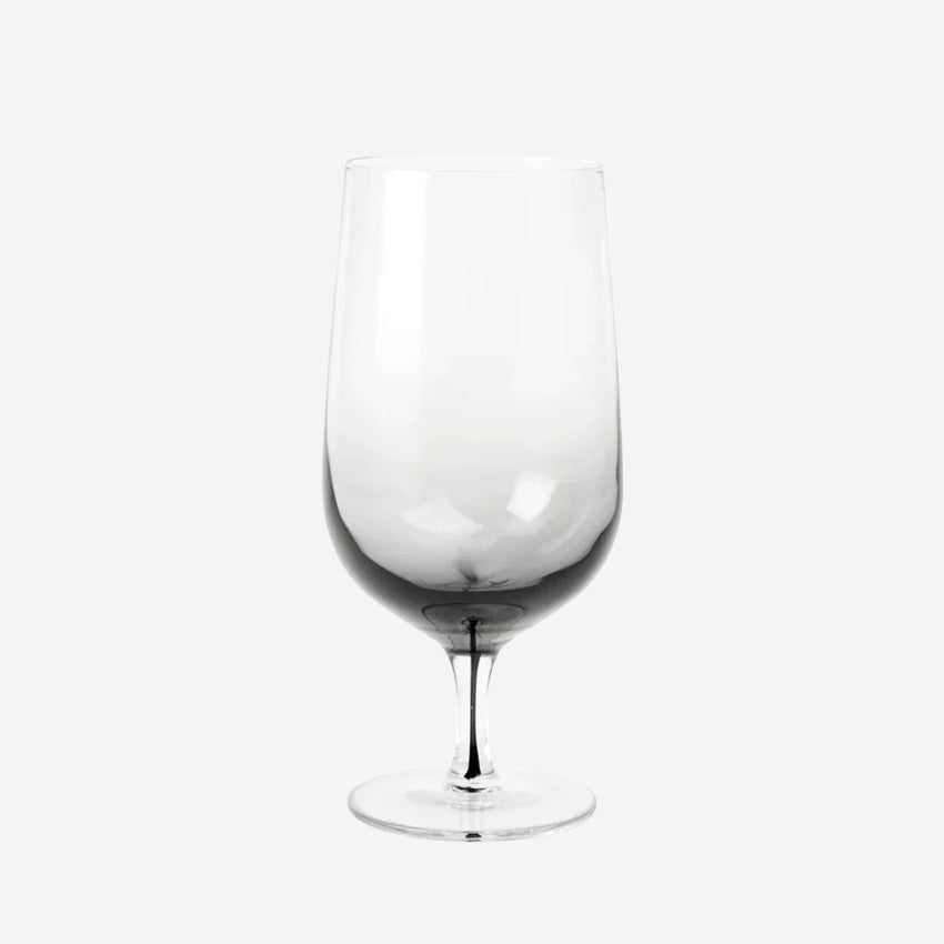 The Broste Coppenhagen Beer Glass in Smoke on a blank background