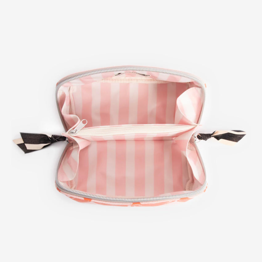Cosmetic Bag Diagonal | Pink Linked Hearts