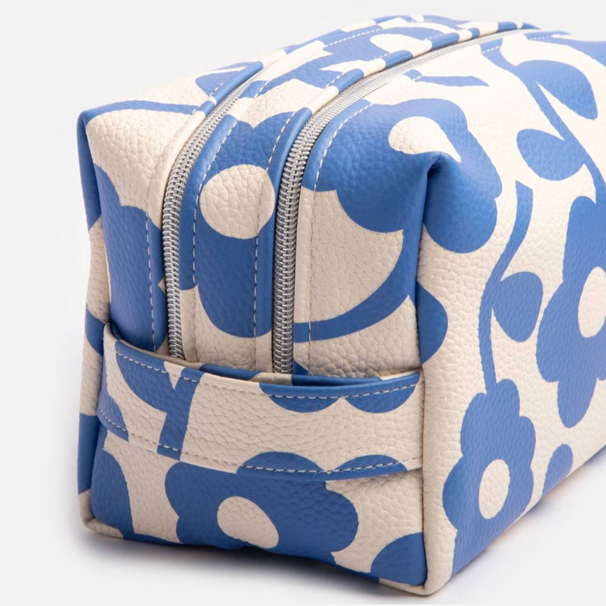 Travel Wash Bag | Blue Flower | Large