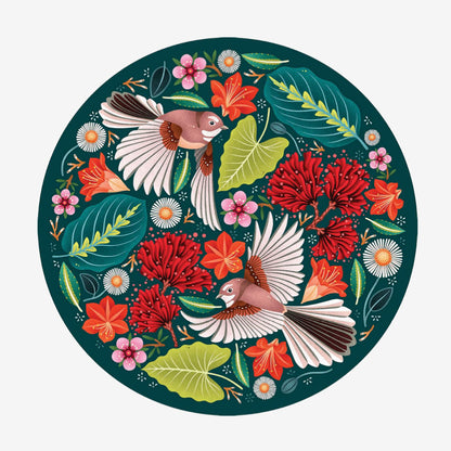 1000 Piece Jigsaw Puzzle | Round | Chirpy Fantails