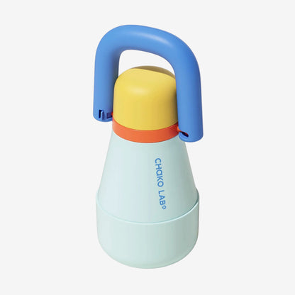 The Chako Lab Tata Thermos Cup in blue on a white background