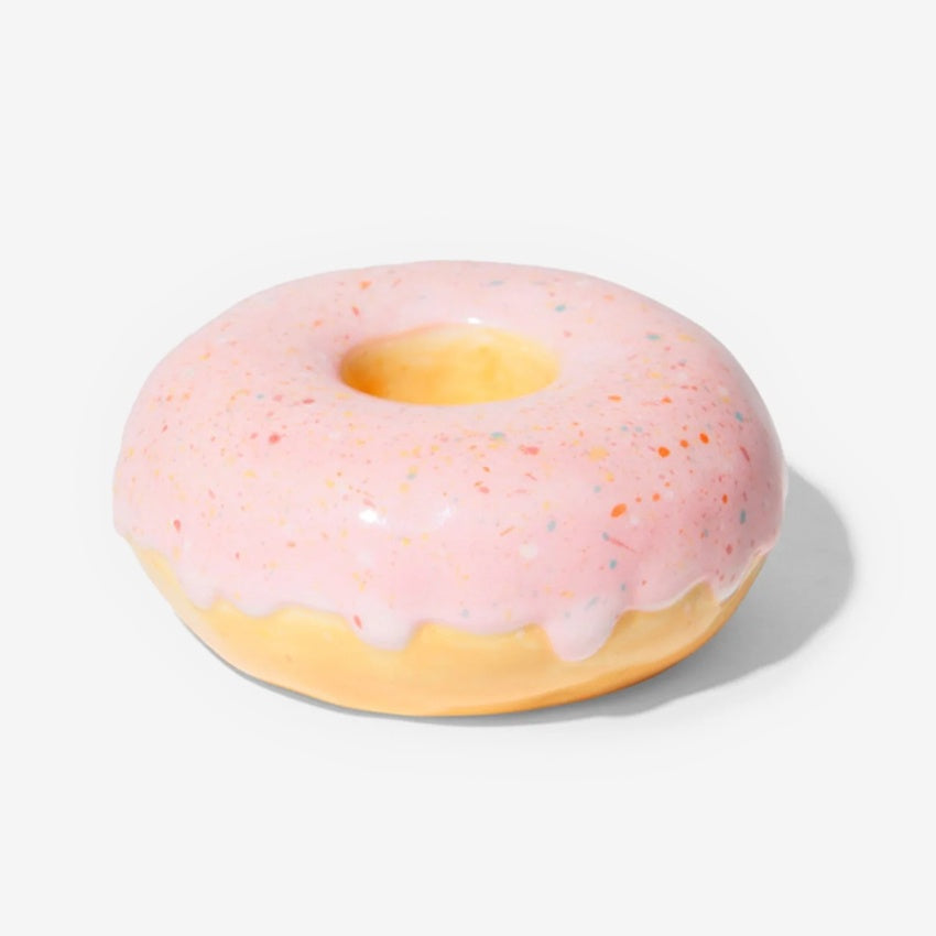 Donut Fast Food Candle Holder | Pink