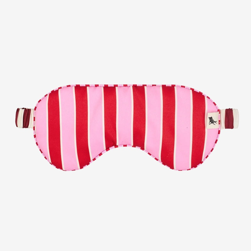 The Dock & Bay Eye Mask in Pink and Red striped
