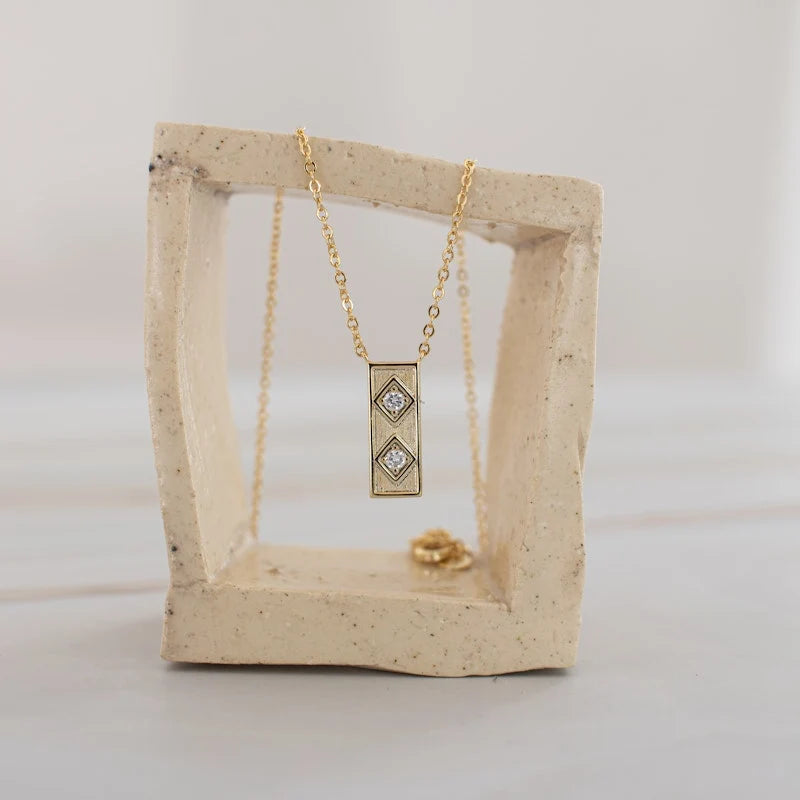 Double Diamond Necklace