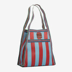 The EAU Sac Bag in Club Rouge on a grey background